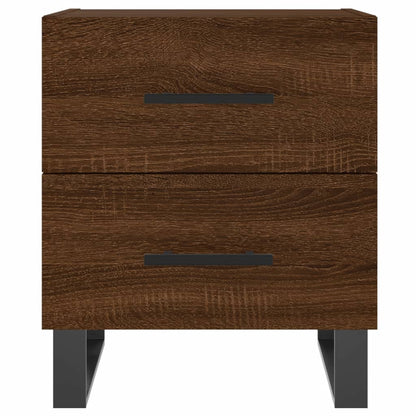 Mesita Noche 2 Uds Madera Ingeniería Marrón Roble 40x35x47,5 Cm_4