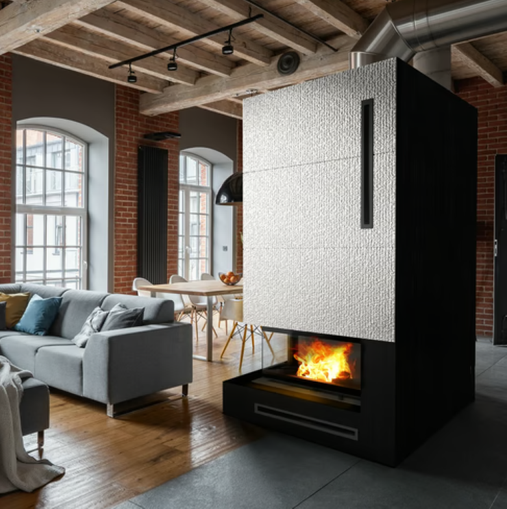 Bricosol Chimenea De Leña De Acero Kratki Nadia Izquierda 14 Kw Ø 200 Puerta Elevable_0
