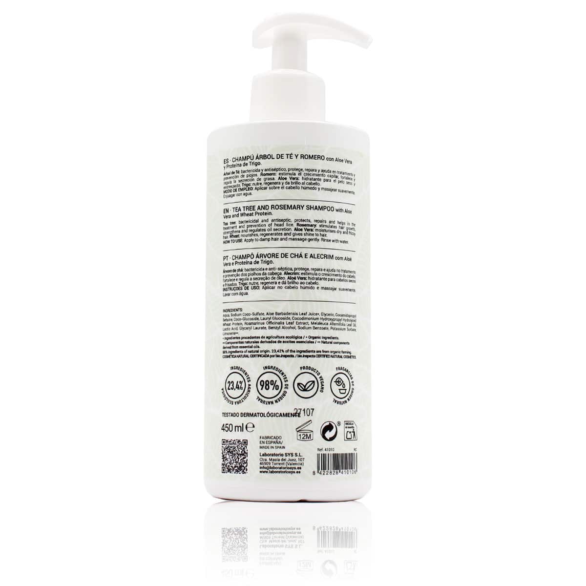 Champú Árbol De Té Y Romero Labnatur Bio | Limpieza Purificante Y Equilibrio Capilar | Cuero Cabelludo Graso | Frescor Y_2
