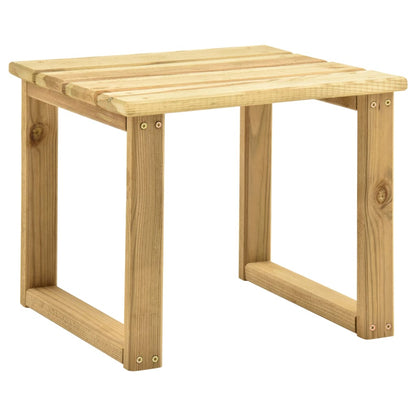 Tumbona De Jardín Con Mesa Y Cojín De Madera De Pino Impregnada_4