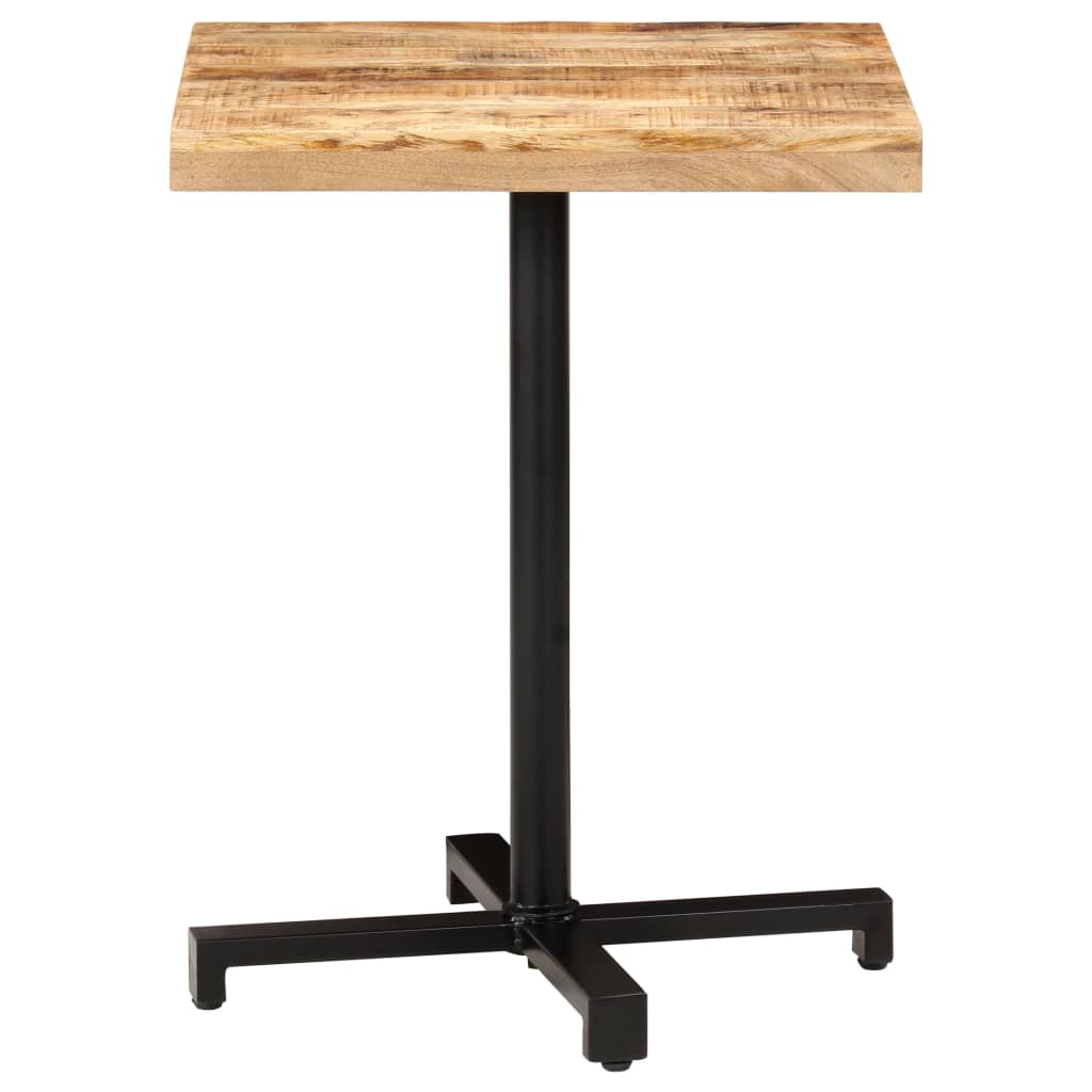 Mesa De Bistró Cuadrada Madera De Mango Rugosa 60x60x75 Cm_0