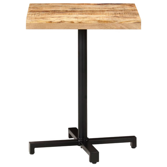 Mesa De Bistró Cuadrada Madera De Mango Rugosa 60x60x75 Cm_0