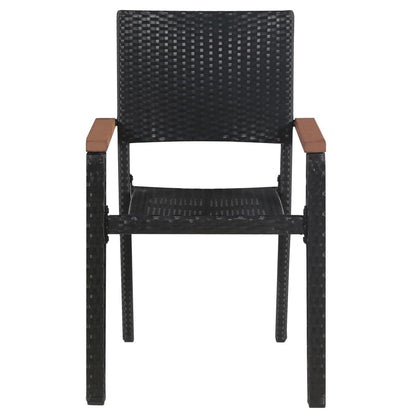 Vidaxl Juego De Comedor Para Jardín 3 Piezas Negro_4