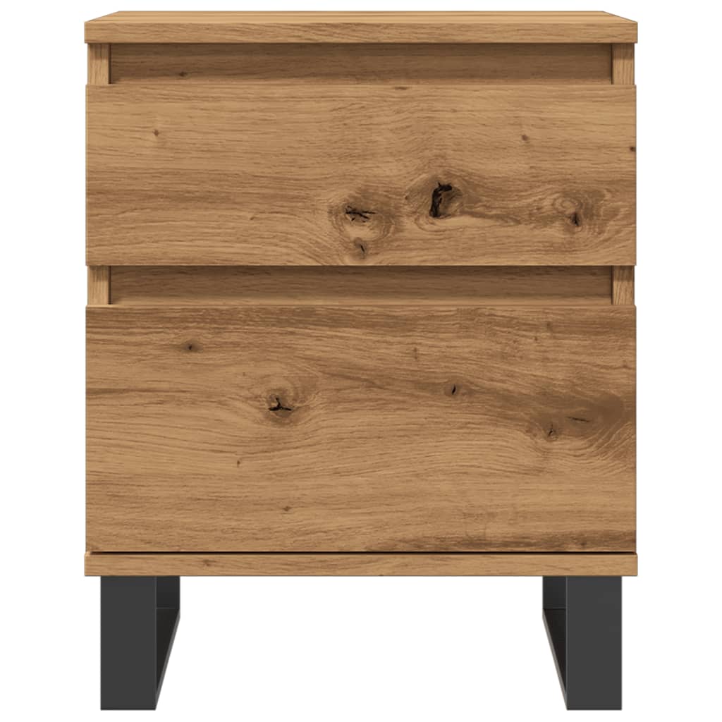 Mesita De Noche Madera De Ingeniería Roble Artisian 40x35x50 Cm_2