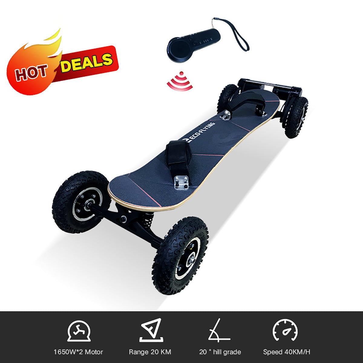 Skate Eléctrico Hi-flying H2c-01 1650wx2-36v-10ah (360wh) - Rueda 9_5