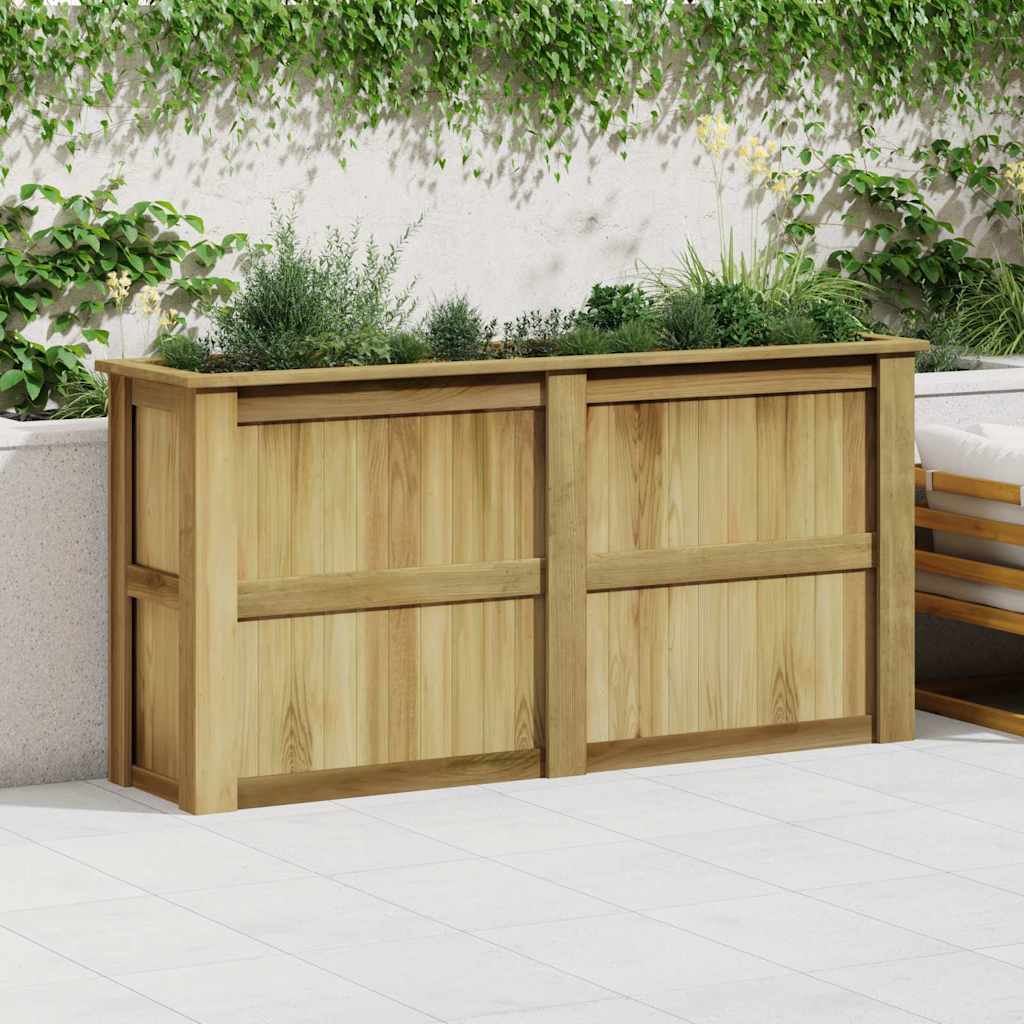 Arriate De Madera De Pino Impregnada 196x50x100 Cm_2