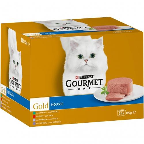 Embalagem sortida de mousses GOURMET GOLD (24x85g)