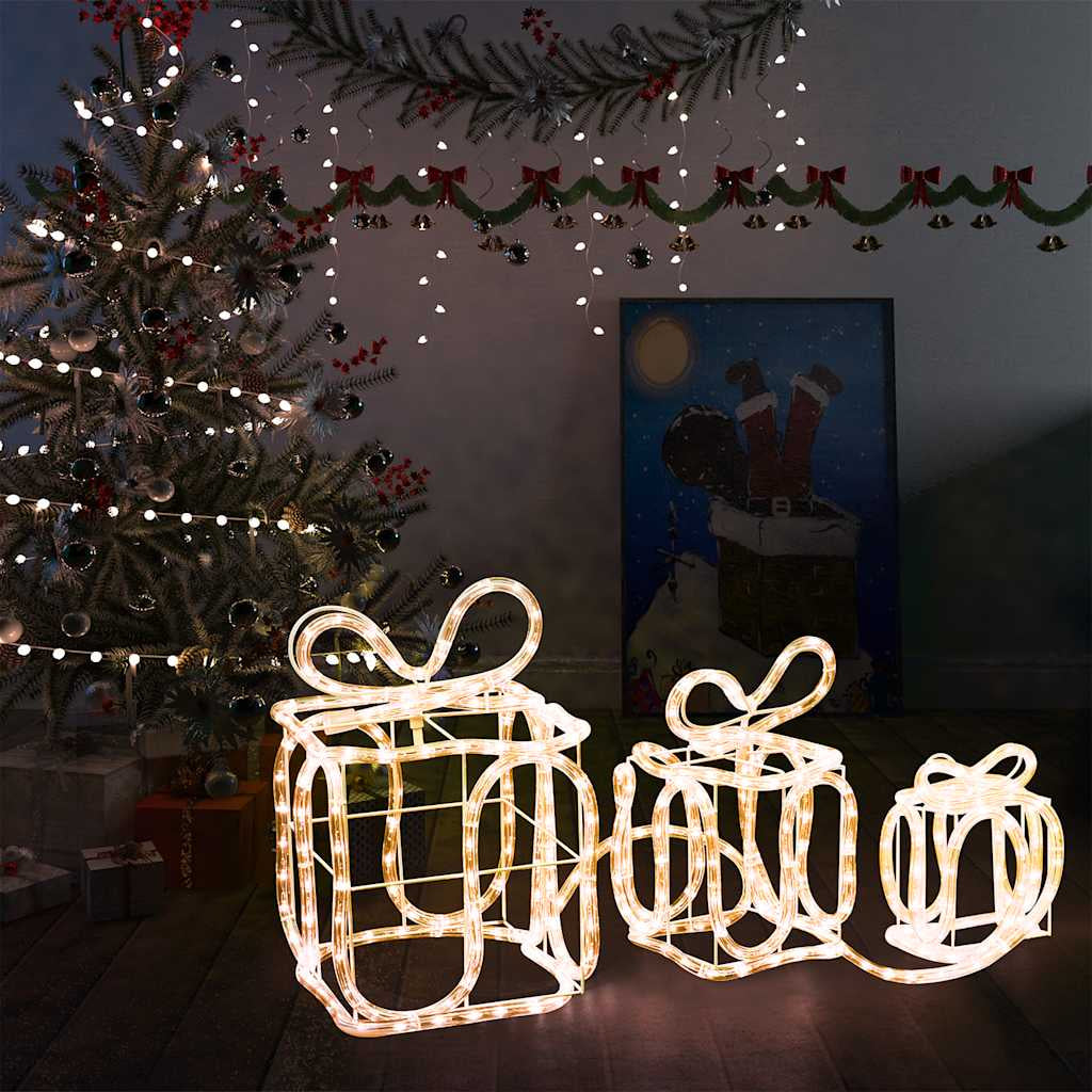 Vidaxl Cajas De Regalo Adorno Navideño 180 Led Interior Y Exterior_1