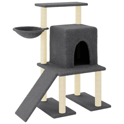 Rascador Para Gatos Con Postes De Sisal Gris Oscuro 96,5 Cm_0