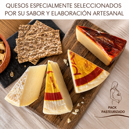Caja Regalo De Queso Payoyo | 4 Cuñas Queso Curado, Semicurado, Manteca Y Pimentón | Cabra Y Oveja | Pack Pasteurizado_3
