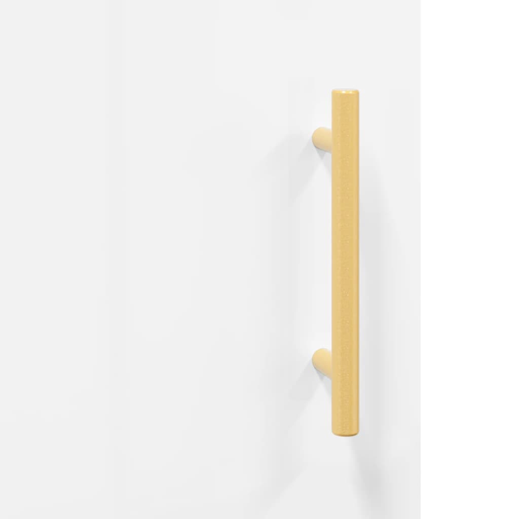 Aparador Alto Madera Contrachapada Blanco Brillo 69,5x34x180 Cm_5