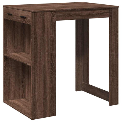 Mesa Alta De Bar Madera Ingeniería Marrón Roble 102x70x103,5 Cm_0