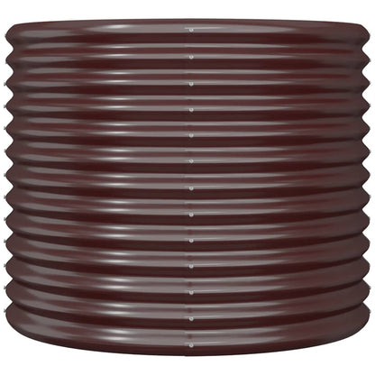 Jardinera Acero Galvanizado Marrón 80x80x68cm_2