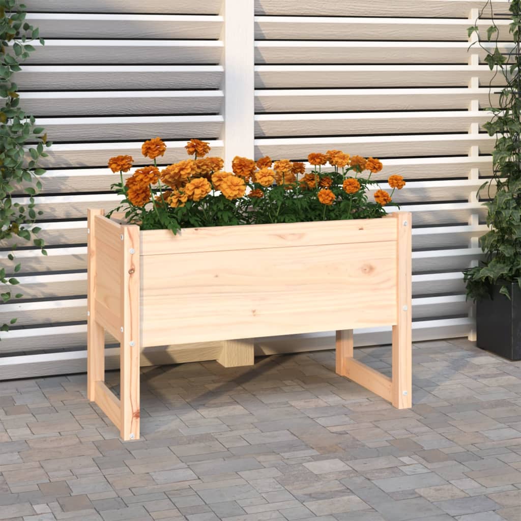 Jardinera De Madera Maciza De Pino 78x40x52 Cm_1