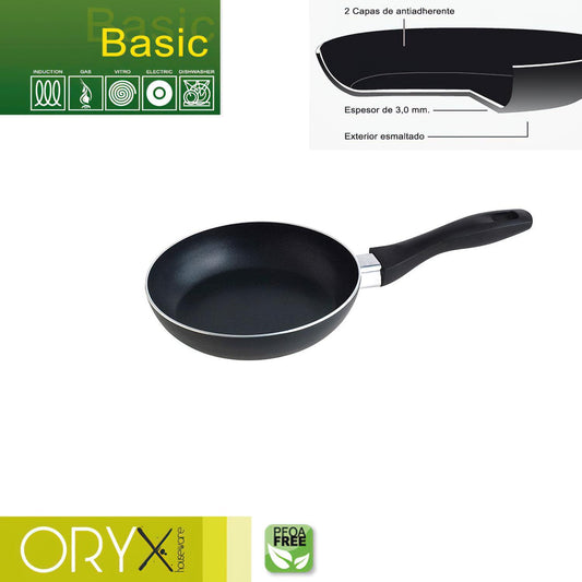 Oryx Sartén Aluminio Antiadherente Basic, Alta Resistencia, Apta Inducción, Libre Pfoa, Diámetro 18 Cm, Espesor 3 Mm._0