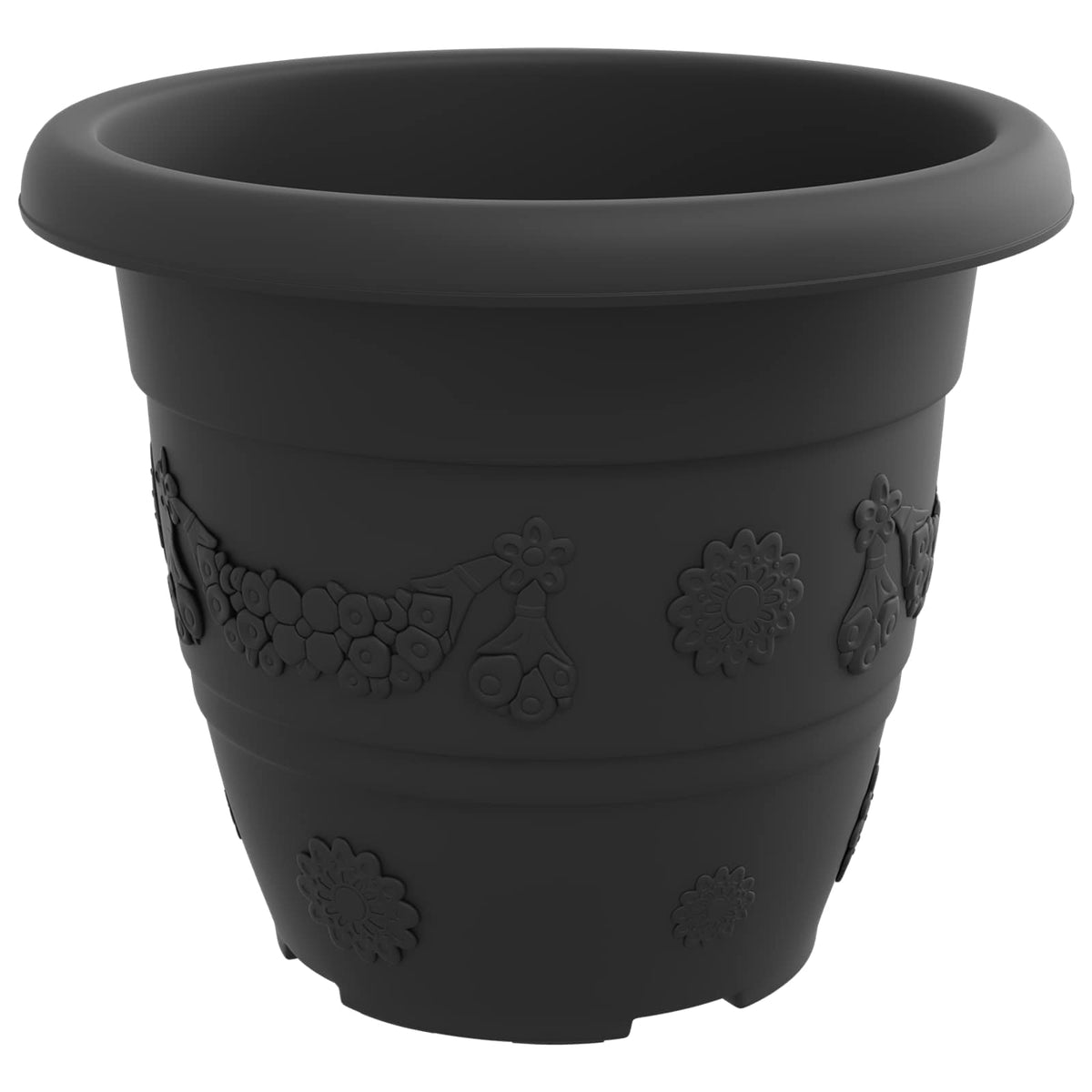 Macetas 24 Uds. Negro Ø 26 X 21.5 Cm Plástico_5