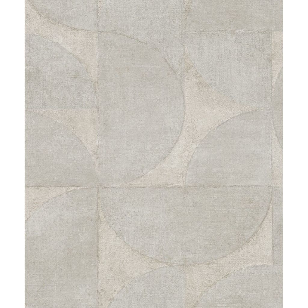 Noordwand Papel Pared Vintage Deluxe Graphic Circle Look Gris Beige_0