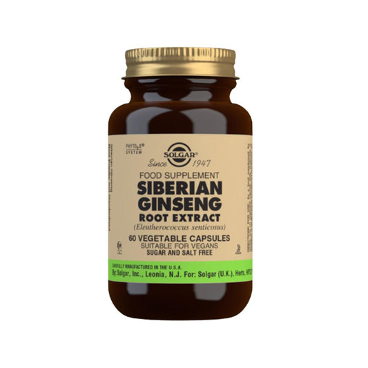Extrato de raiz de ginseng siberiano, 60 cápsulas vegetais (520 mg)