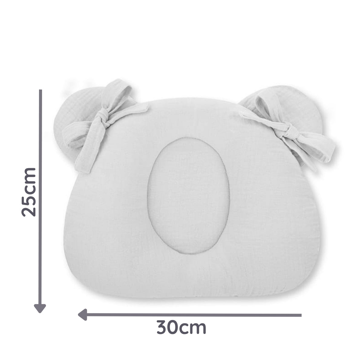 Almohada Cojin Plagiocefalia Bebés Muselina Grey_4