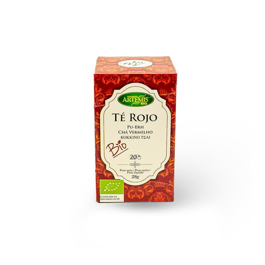 Saquetas de Chá Puerh Vermelho Eco 20 Filtros Artemisbio