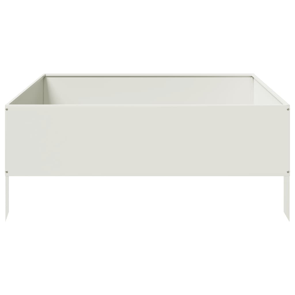 Arriate De Acero Blanco 100x100x25 Cm_4