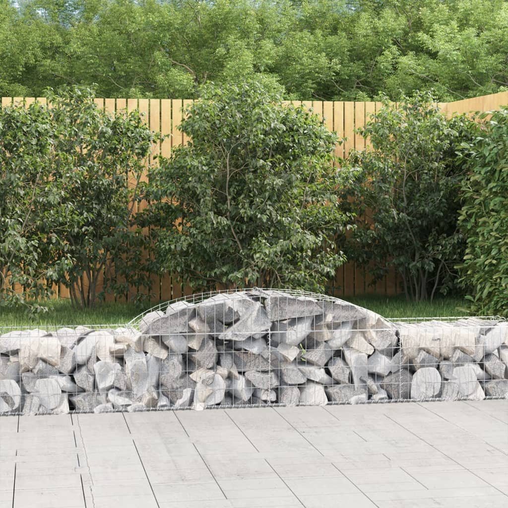 Cestas De Gaviones 11 Uds Forma De Arco Hierro 300x50x40/60 Cm_1