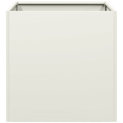 Jardinera De Acero Laminado En Frío Blanco 40x40x40 Cm_3