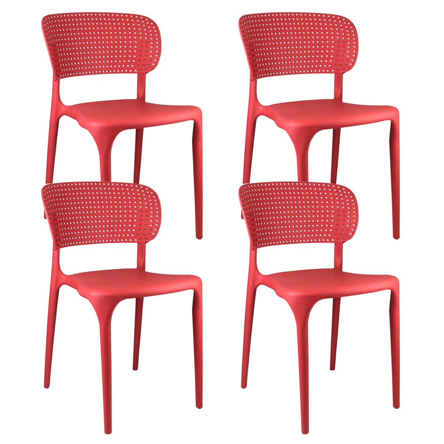 Pack 4 Sillas De Exterior Apilables Marilyn 75x47x49,5cm Thinia Home_0