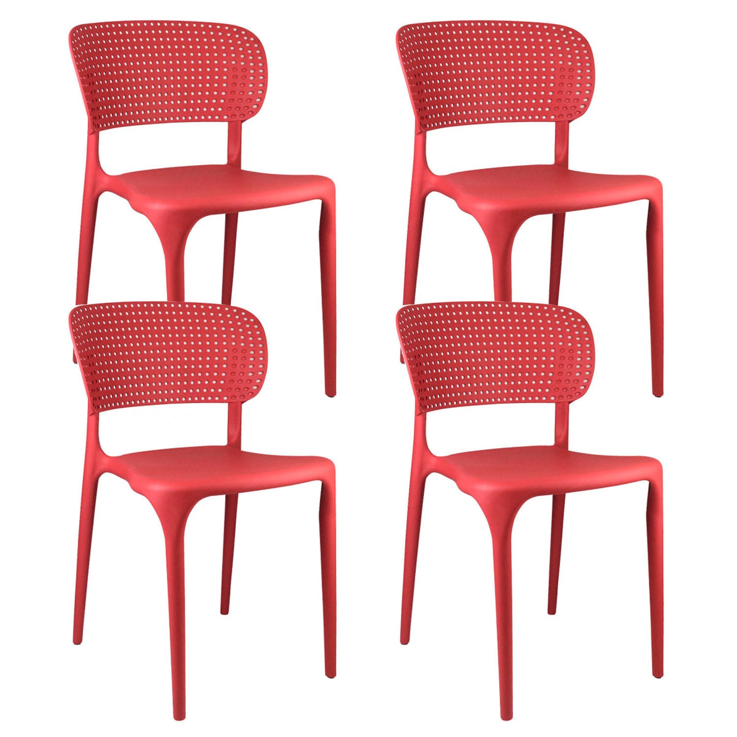 Pack 4 Sillas De Exterior Apilables Marilyn 75x47x49,5cm Thinia Home_0