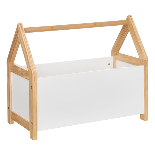 Baúl Infantil Blanco En Madera_0