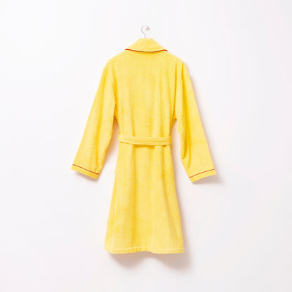 Albornoz M/l 380gsm 100%algodon Amarillo Con Manzana Roja Benetton Fruits Be