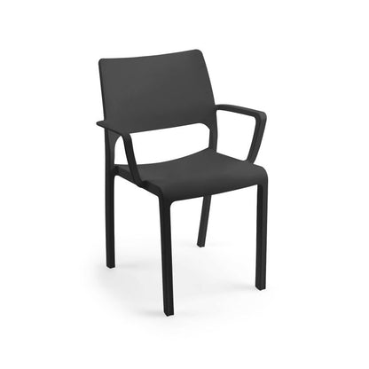 Pack 4 Sillas De Exterior Ocean Apilables, Polipropileno, Antracita, 53 X 82 X 58_2
