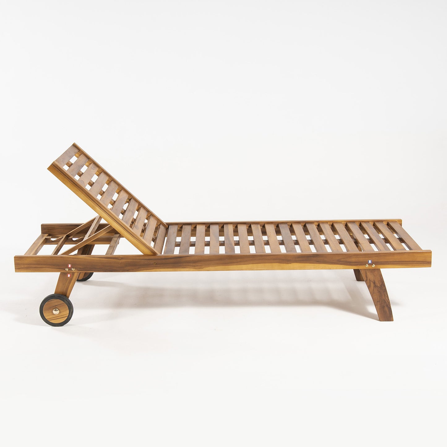 Tumbona Para Jardín Con Ruedas, Reclinable, Madera Teca Grado A, Tamaño: 65x200x35 Cm, Tratamiento Al Agua Aplicado_3
