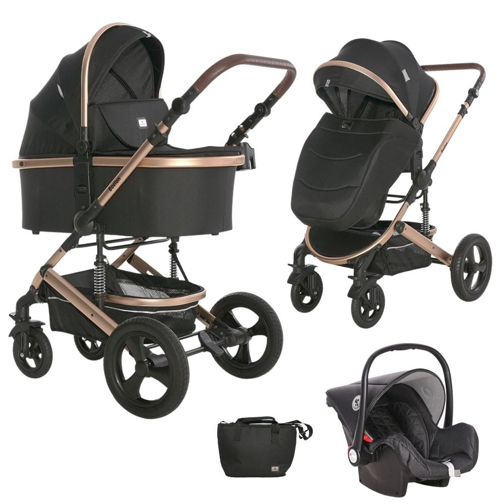 Carro De Bebé De Tres Piezas Boston Hasta 22 Kg Black_0