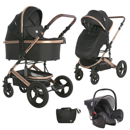 Carro De Bebé De Tres Piezas Boston Hasta 22 Kg Black_0