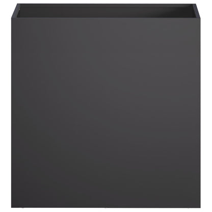Macetero De Jardín Negro 50 X 30 X 50 Cm Acero Laminado En Frío_2