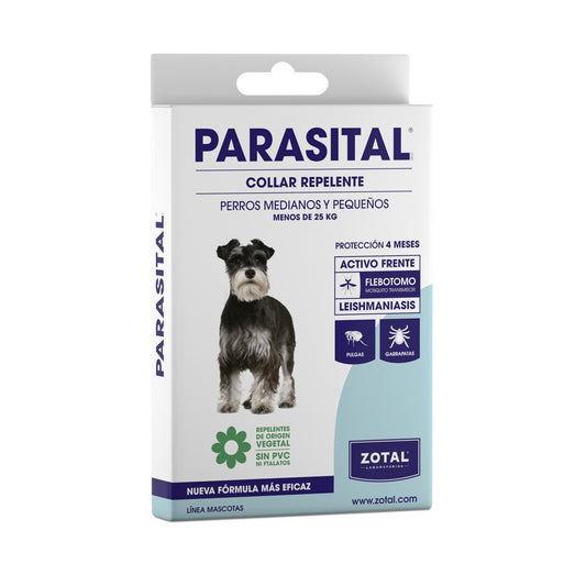 Coleira Antiparasitária Parasital para Cães Médios e Pequenos 60 cm