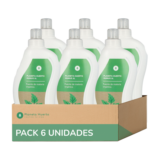 Embalagem de 6 Húmus Líquido Natural Planeta Huerto, 1 litro