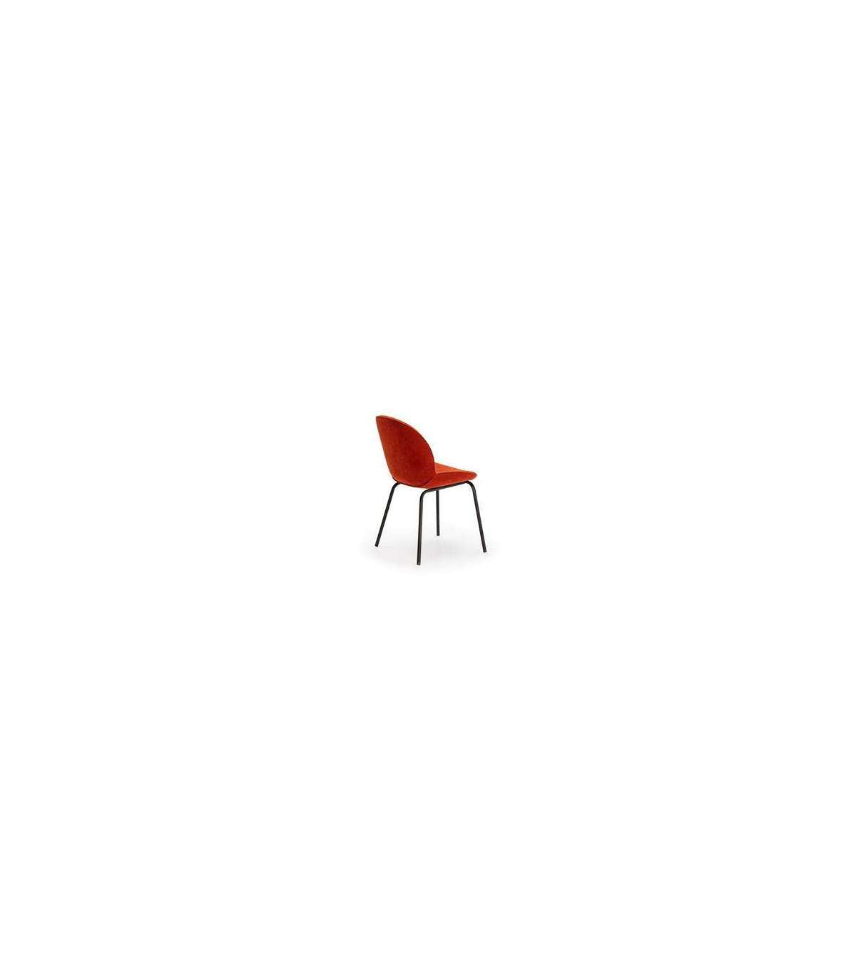 Pack De 2 Sillas Modelo Bruno Tapizado En Textil Teja, 84cm(alto) 47cm(ancho) 42cm(fondo)._1