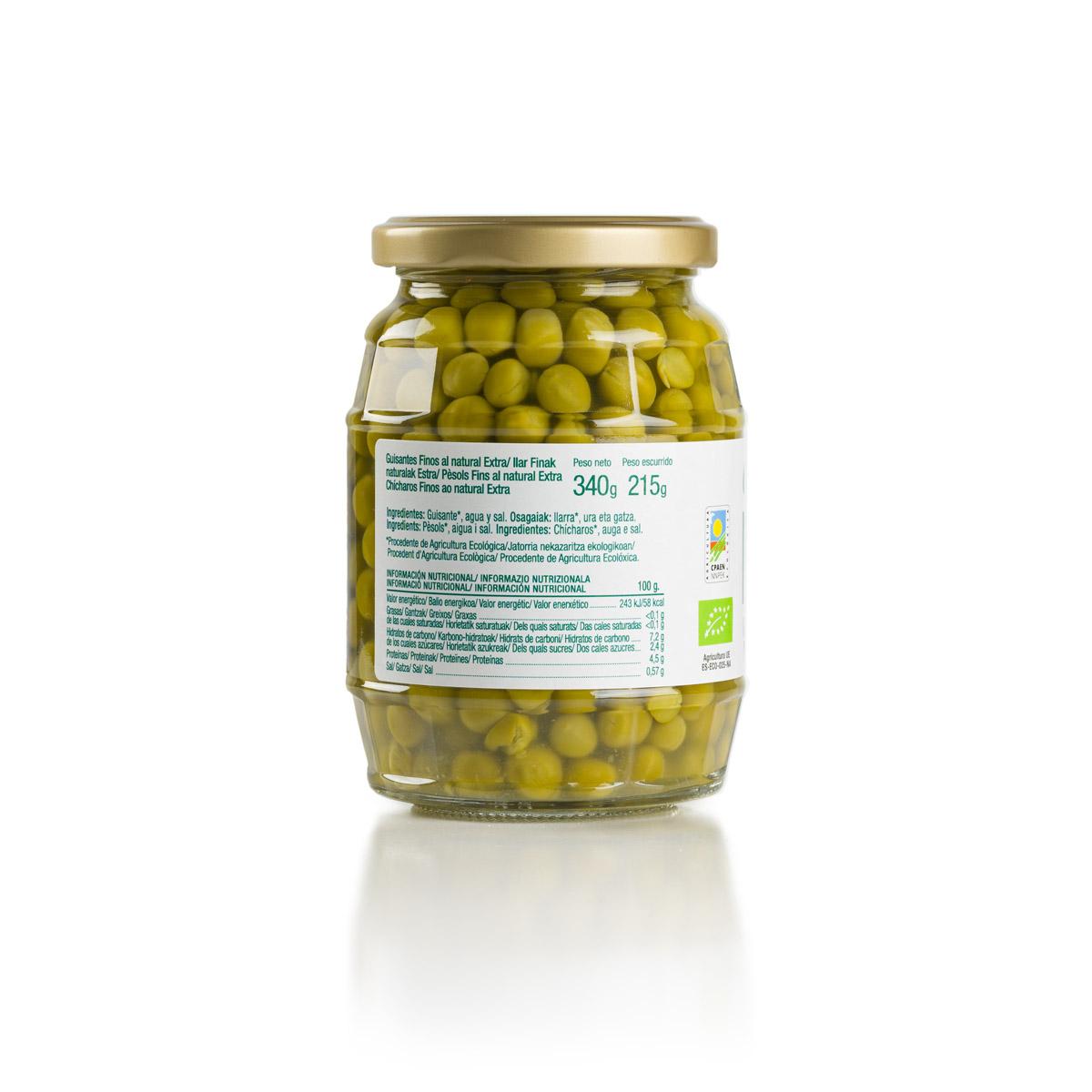 Ervilhas Biológicas em Conserva Natural ékolo 345 g