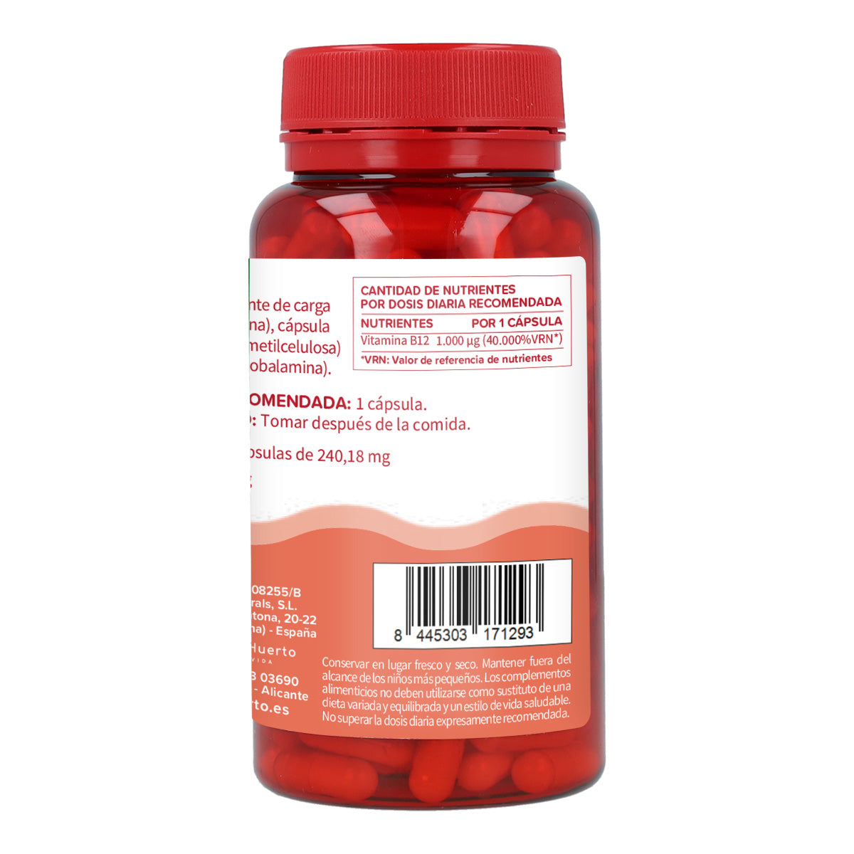 Embalagem 2x Vitamina B12 Planeta Huerto 60 cápsulas
