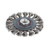 Wolfcraft 2701000 - 1 escova de disco metálico, entrançada, rosca M 14, Ø 100 x 15 mm