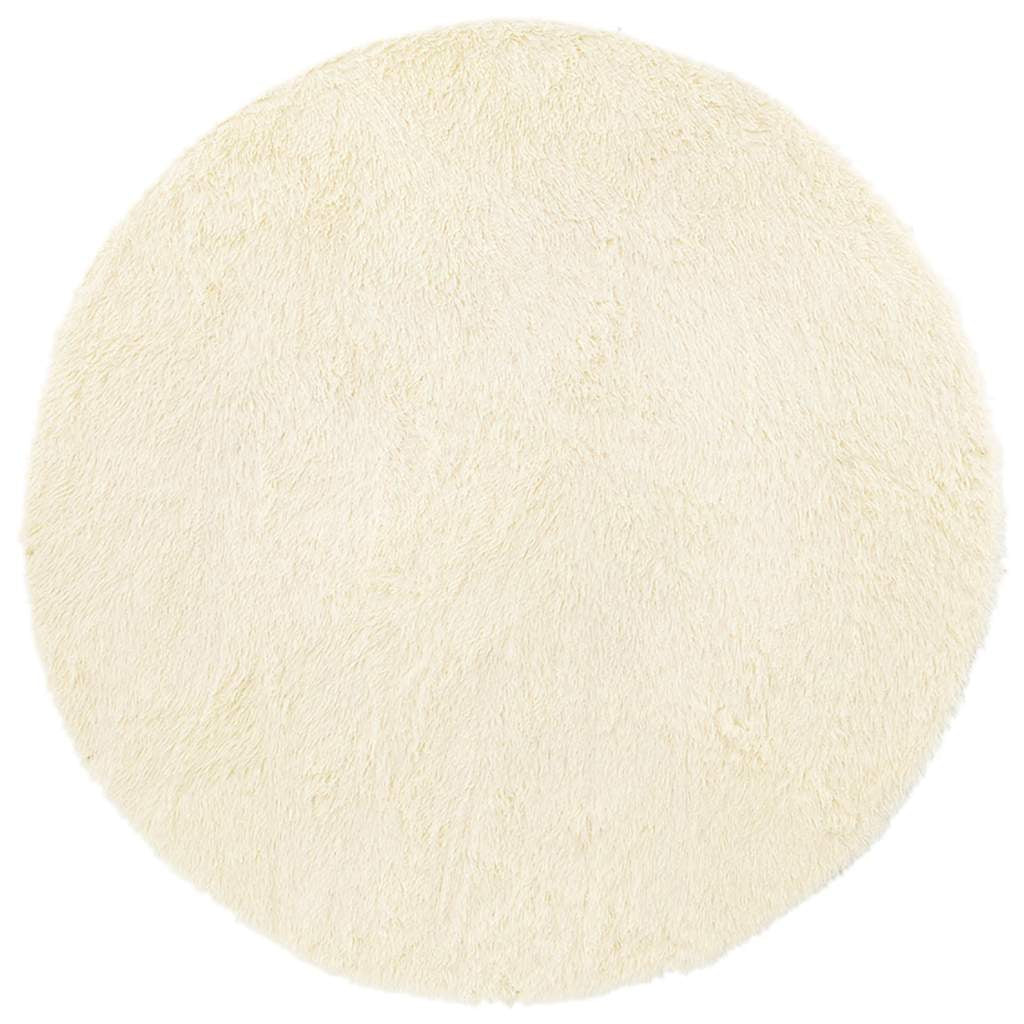 Vidaxl Alfombra Peluda De Pelo Largo Navarra Crema 200x200cm Poliéster_0