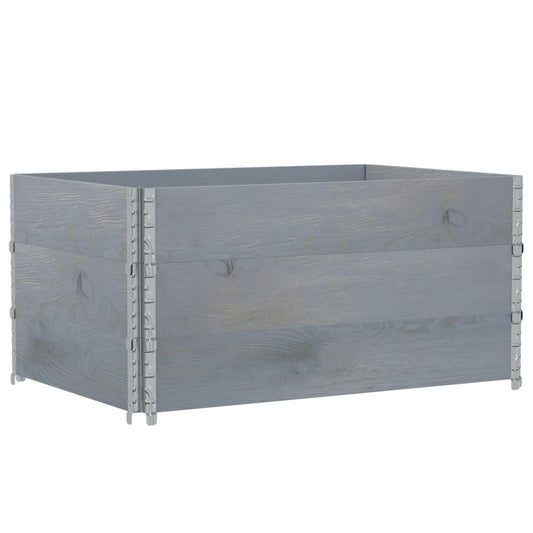 Jardinera De Madera Maciza De Pino Gris 120x80 Cm_0