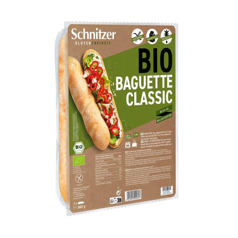 Pão baguete clássico Schnitzer biológico sem glúten 360 g