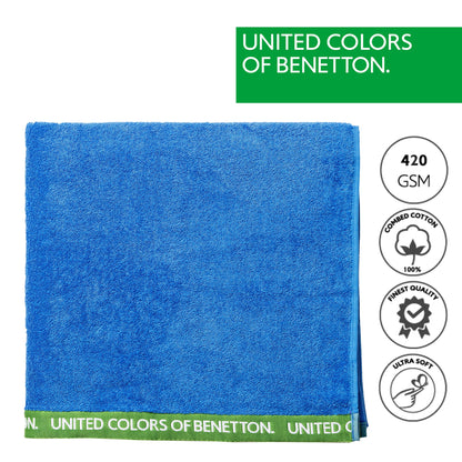 Toalla De Playa 90x160cm 380gsm 100% Algodón Velour Azul Rainbow