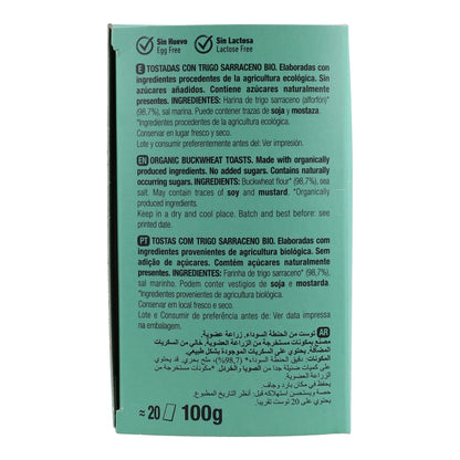 Tosta de trigo sarraceno biológica leve e crocante Santiveri 100 g