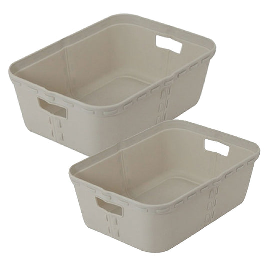 2x Life Story Cesta De Almacenaje T Large + Medium Light Grey_0