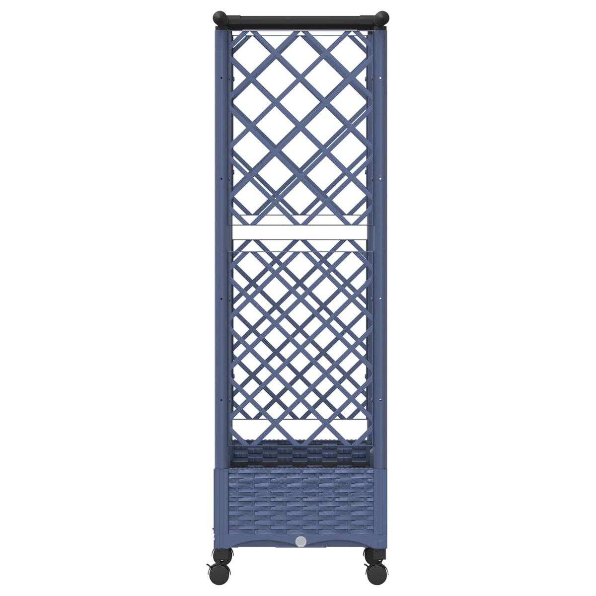 Cama Elevada Con Trellis Y Techo Gris 124 X 40 X 127 Cm Pp_3