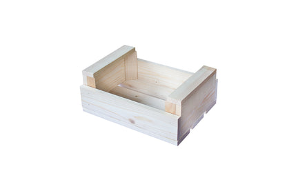 Caja De Fruta Decorativa De Madera Natural De 29 X 21 X 12 Cm_0
